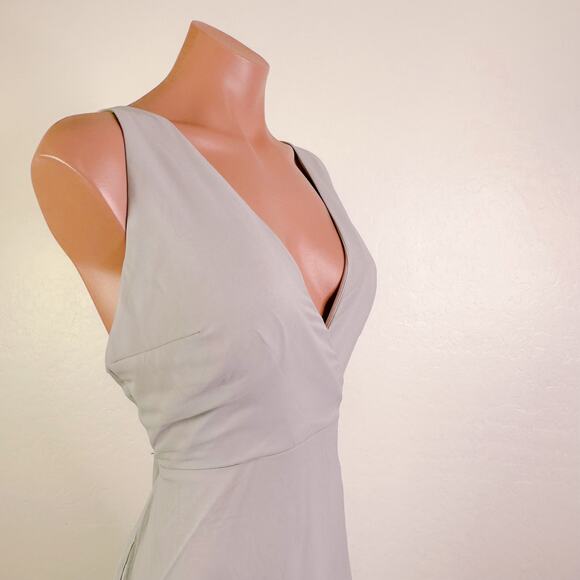 Birdy Grey Moni Convertible Bridesmaid Maxi Gown Dress Dove Gray Large NWT - Picture 3 of 12